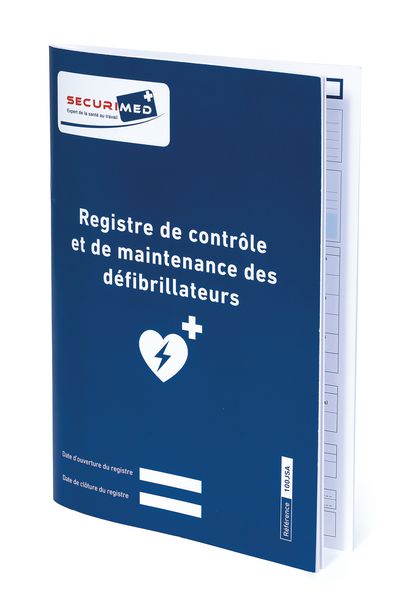 Registre de sécurité spécifique au défibrillateur — Conforme arrêté du 19 décembre 2018