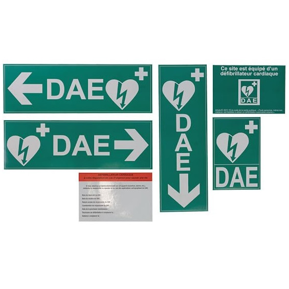 Lot de 5 signalétiques réglementaires PVC autocollant — Universel