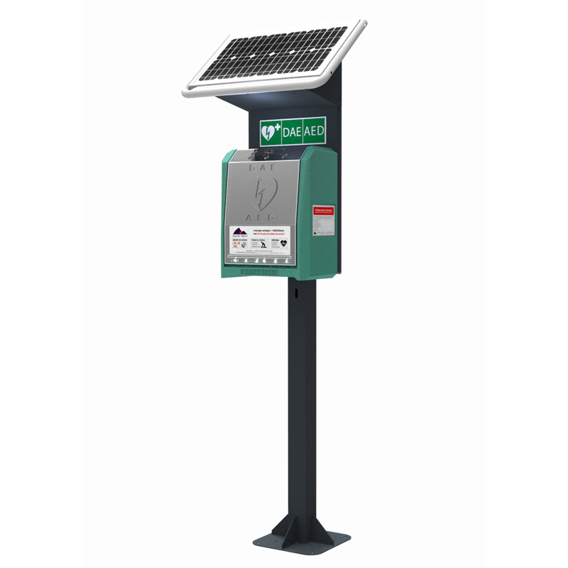 Armoire défibrillateur Coffre solaire sur pied SDNS ES40 (SDNS)