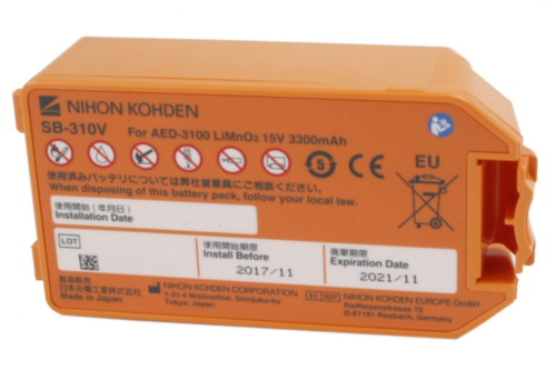 Batterie défibrillateur Pile lithium Nihon Kohden AED-3100 compatible AED-3100