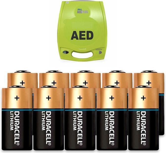 Batterie défibrillateur ZOLL AED Plus — 10 piles lithium CR123 (autre conditionnement) compatible AED Plus