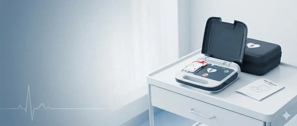 voyageur dans les transports en communs sécurisé par un défibrillateur