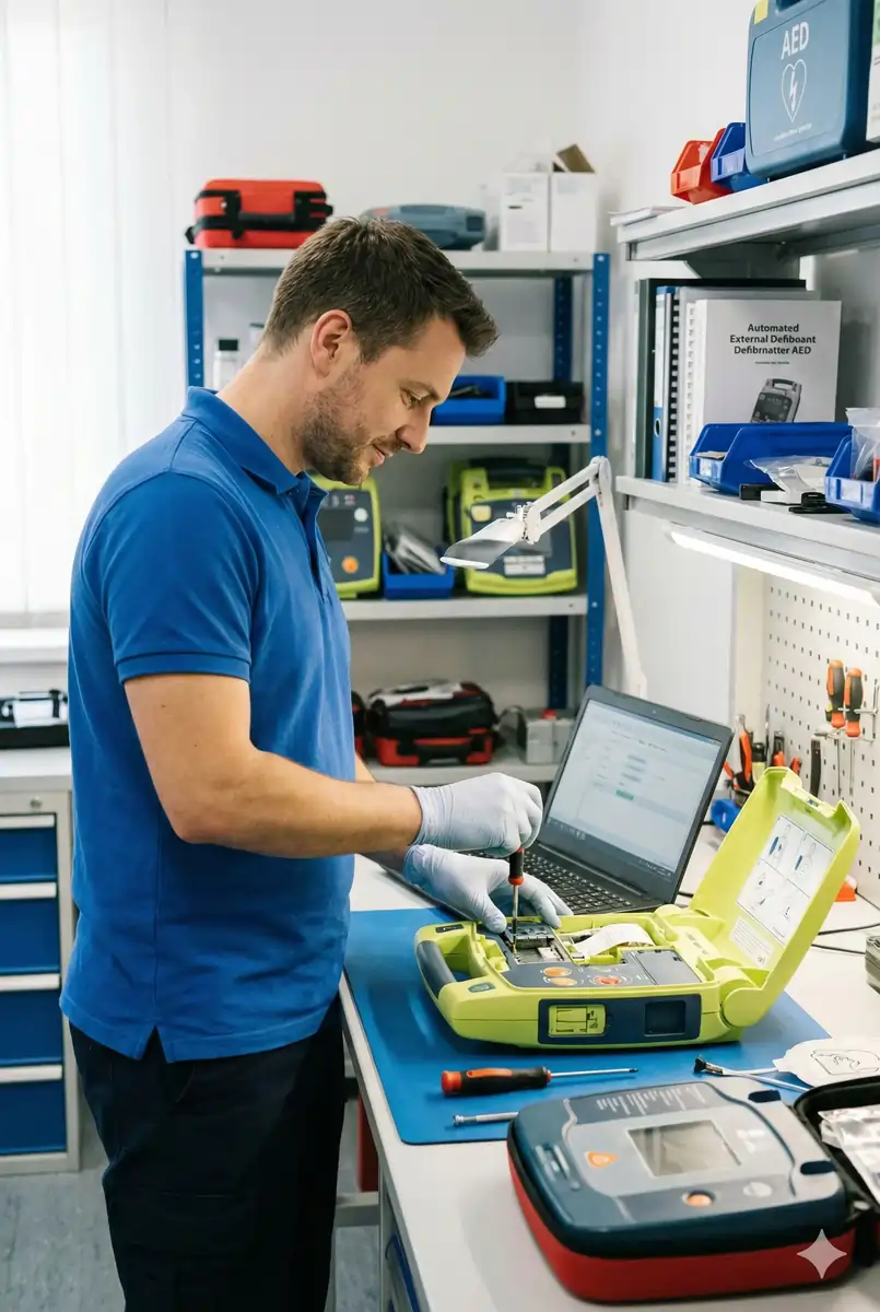 Technicien maintenance défibrillateur atelier