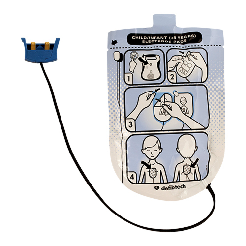Électrode défibrillateur Électrodes pédiatriques Defibtech Lifeline compatible Lifeline