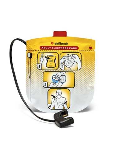 Électrode défibrillateur Électrodes adultes Defibtech Lifeline View compatible Lifeline View