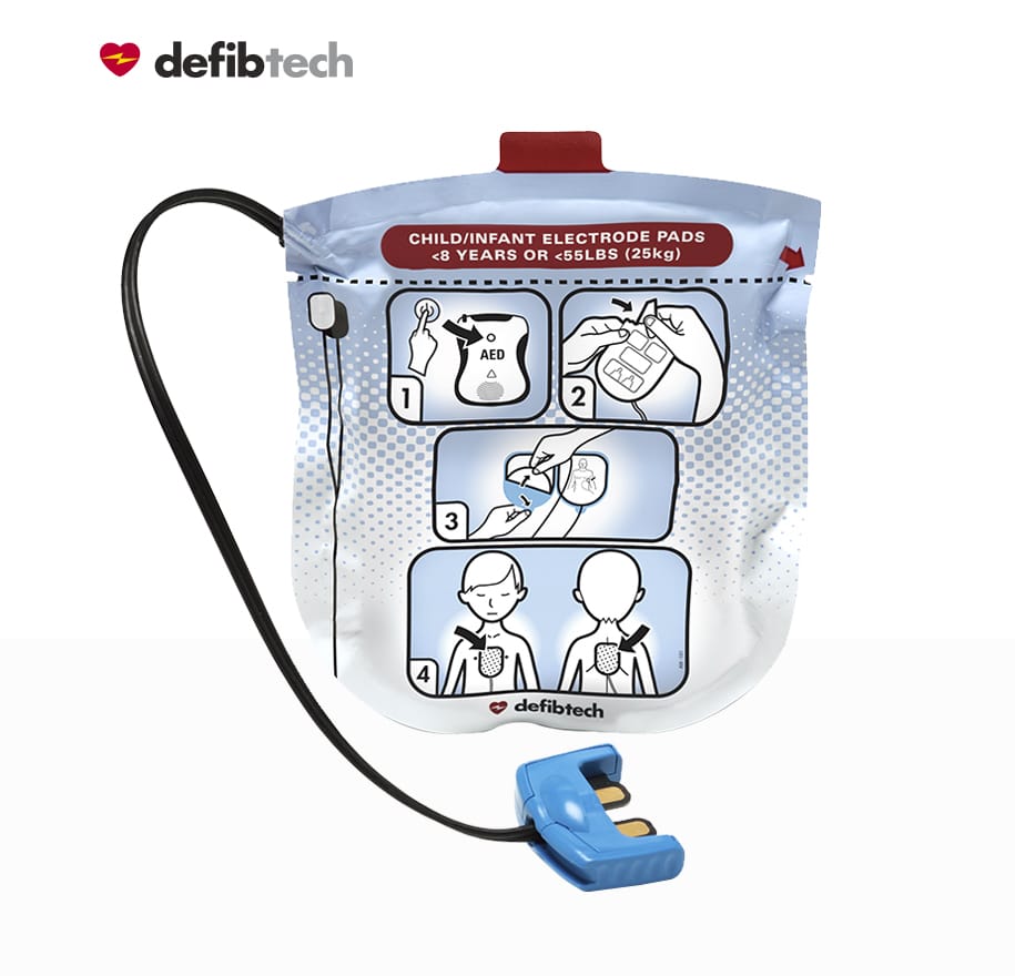 Électrode défibrillateur Électrodes pédiatriques Defibtech Lifeline View compatible Lifeline View