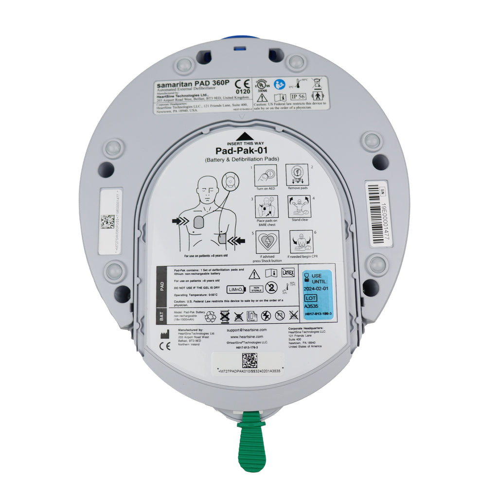 Électrode défibrillateur Pad-Pak adulte Samaritan (HeartSine) compatible Samaritan 350P / 360P / 500P