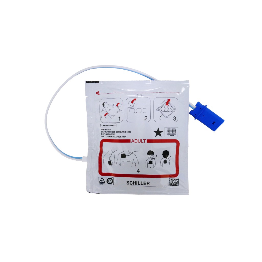 Électrode défibrillateur Électrodes pré-connectées adulte FRED easy compatible FRED easy